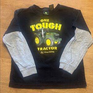 John Deere Boys' Black & Gray 'One Tough Tractor' Long Sleeve Shirt